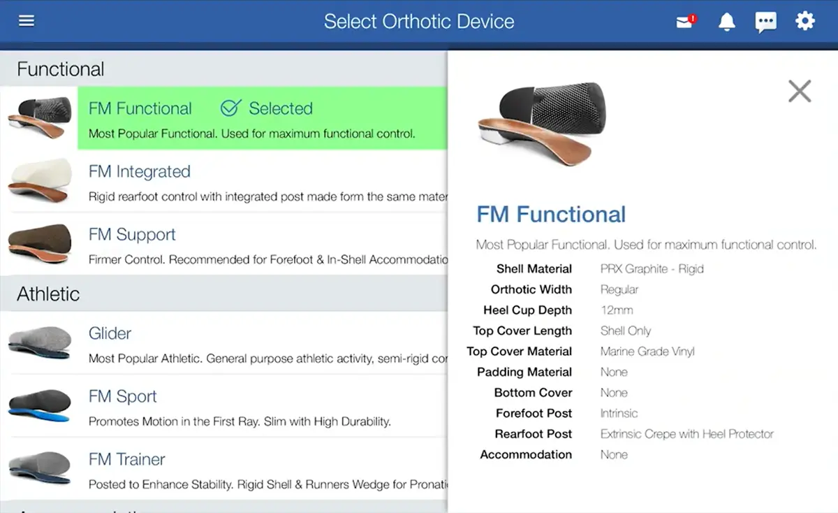 Select orthotic device